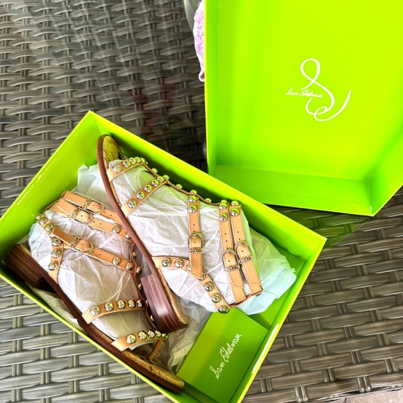 NIB Sam Edelman Eavan Gladiator Studded Sand Sandals - 7 M - Picture 7 of 8